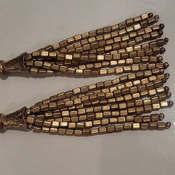 Brass‎ Bead Earrings - Picture 3 of 4